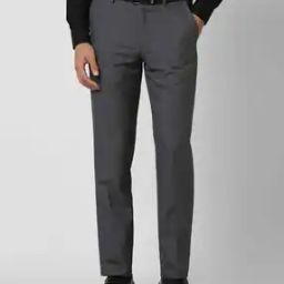 Men Slim Fit Flat Front Trousers-image-83