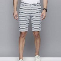 Striped Flat-Front City Shorts-image-94