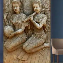 Sitting Ladys Playing Music Mural Wall Sticker-image-27