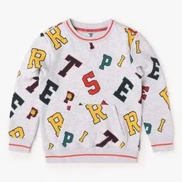 Typographic Print Round-Neck Sweatshirt-image-22