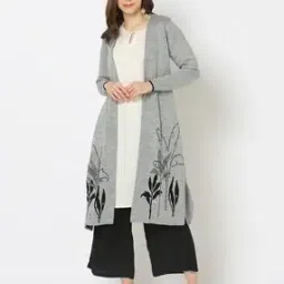 Leaf Print Winter Shrug-19