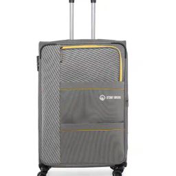 stony brook by nasher miles Striped Large Trolley Bag with Number Lock image 1