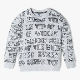 Typographic Print Sweatshirt-15