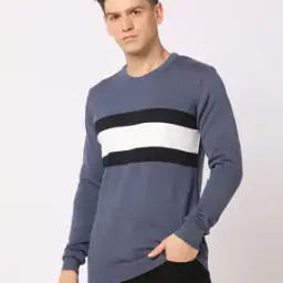 Striped Crew-Neck Sweatshirt-picture-16