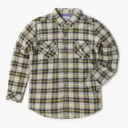 Checked Slim Fit Shirt with Flap Pockets-image-65