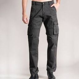 cantabil Men Straight Fit Cargo Pants-picture-30