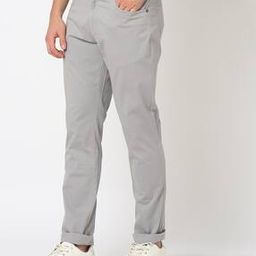 Men Flat-Front Slim Fit Trousers-image-95