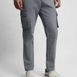 Men  Slim Fit Flat-Front Trousers-image-20