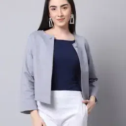 Open-Front Jacket with Insert Pockets-image-3
