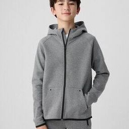 Zip-Front Hoodie with Slip Pockets-image-35
