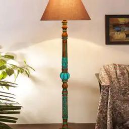  Mid Century Modern Hand Turned Floor Lamp  -21