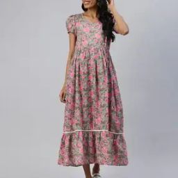 Women Floral Print Fit & Flare Dress-picture-34