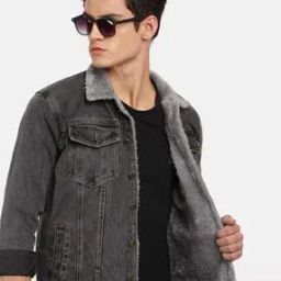 Men Regular Fit Denim Jacket-image-48