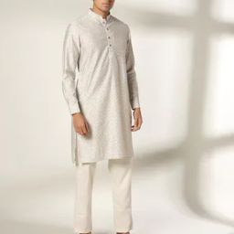 Men Printed Slim Fit Kurta-image-40