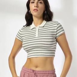 teamspirit Women Striped Crop Top-picture-9