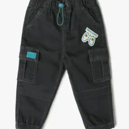 Regular Fit Jogger Jeans with Applique-image-89