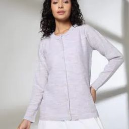 Women Cable-Knit Round-Neck Cardigan-image-22