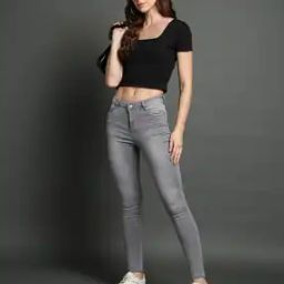 Women Lightly Washed Skinny Fit Jeans-image-45