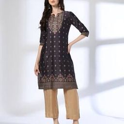 Women Embroidered Straight Kurta-image-94