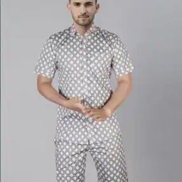 Men Printed Shirt & Shorts Set-image-5