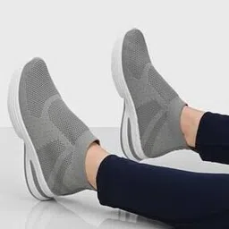 arbunore Knitted Mid-Top Slip-On Casual Shoes-picture-28