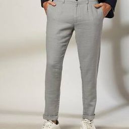 Men Cropped Fit Flat-Front Chinos-image-79