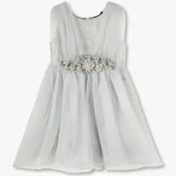 Girls Embellished Fit & Flare Dress-image-68
