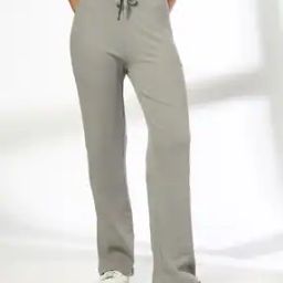 Women Ribbed Straight Track Pants-image-49