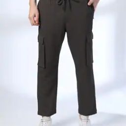Men Striped Loose Fit Cargo Track Pants-picture-31