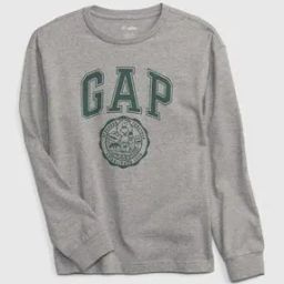 Brand Print Organic Cotton Crew-Neck T-Shirt-image-41