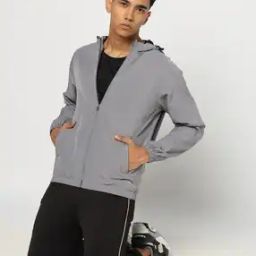 Men Regular Fit Zip-Front Hooded Jacket-picture-53
