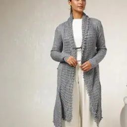Women Regular Fit Shrug with Insert Pockets-21