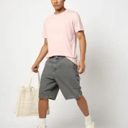 Men Relaxed Fit Cotton Shorts-picture-38