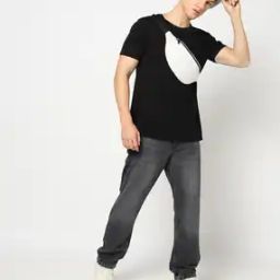 Men Lightly Washed Straight Jeans-image-90