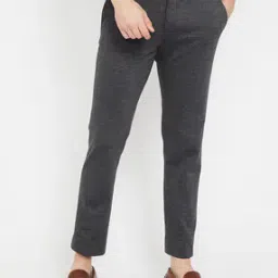 Flat-Front Relaxed Fit Trousers-image-32
