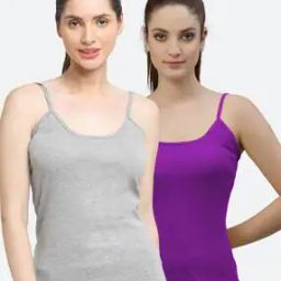 Pack of 2 Sleeveless Camisole with Adjustable Straps-picture-37