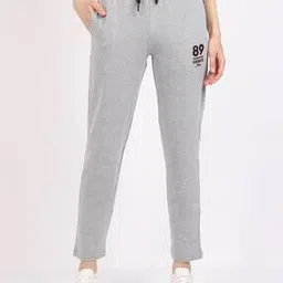 Women Typographic Print Straight Track Pants with Drawstring Waist-image-13