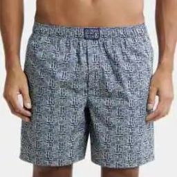 US57 Super Combed Mercerized Cotton Woven Boxer Shorts with Side Pocket-image-14
