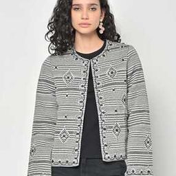 Embroidered Front-Open Jacket-25