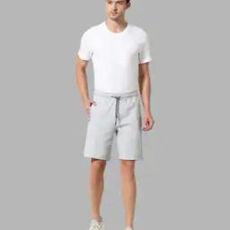 Athleisure Zipper Pocket & Side Contrast Tape Knit Shorts-image-84