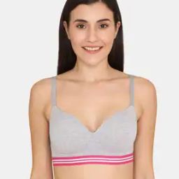 Sporty Twist Padded Non-Wired 3/4th Coverage T-Shirt Bra-49