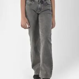 Heavily Washed Bootcut Jeans-image-63