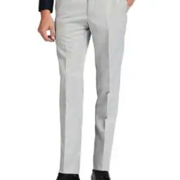 Men Slim Fit Flat-Front Trousers-image-19
