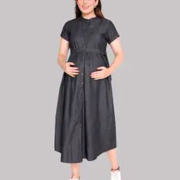 Mandarin Neck  A-line Dress-image-64