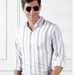 Men Stripes Regular Fit Shirt-image-3