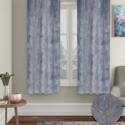 Set of 2 Leaf Print Window Curtains-47