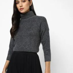 Heathered Turtleneck Sweater-46