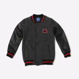 Heathered Button-Down Bomber Jacket-image-10
