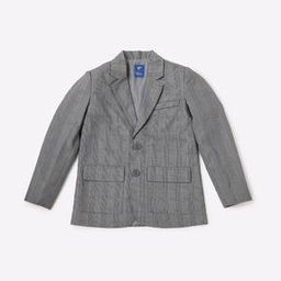 Checked Single-Breasted Blazer with Notched Lapel-image-21
