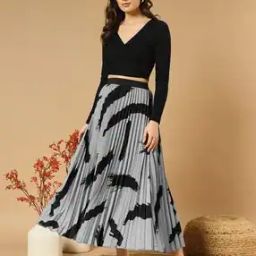 Women Accordion Pleated Flared Skirt-picture-12